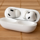 The Apple AirPods Pro 2 wireless earbuds in their charging case.